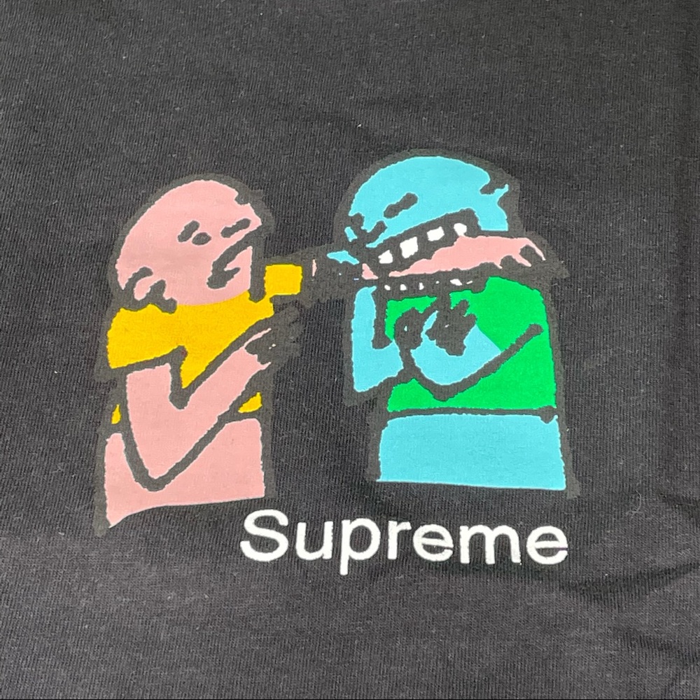 Supreme Black Medium Size Bite Me Tee Shirt T-Shirt - Picture 2 of 5